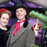 People dressed in Victorian attire at the Kelham Island Museum festive market 