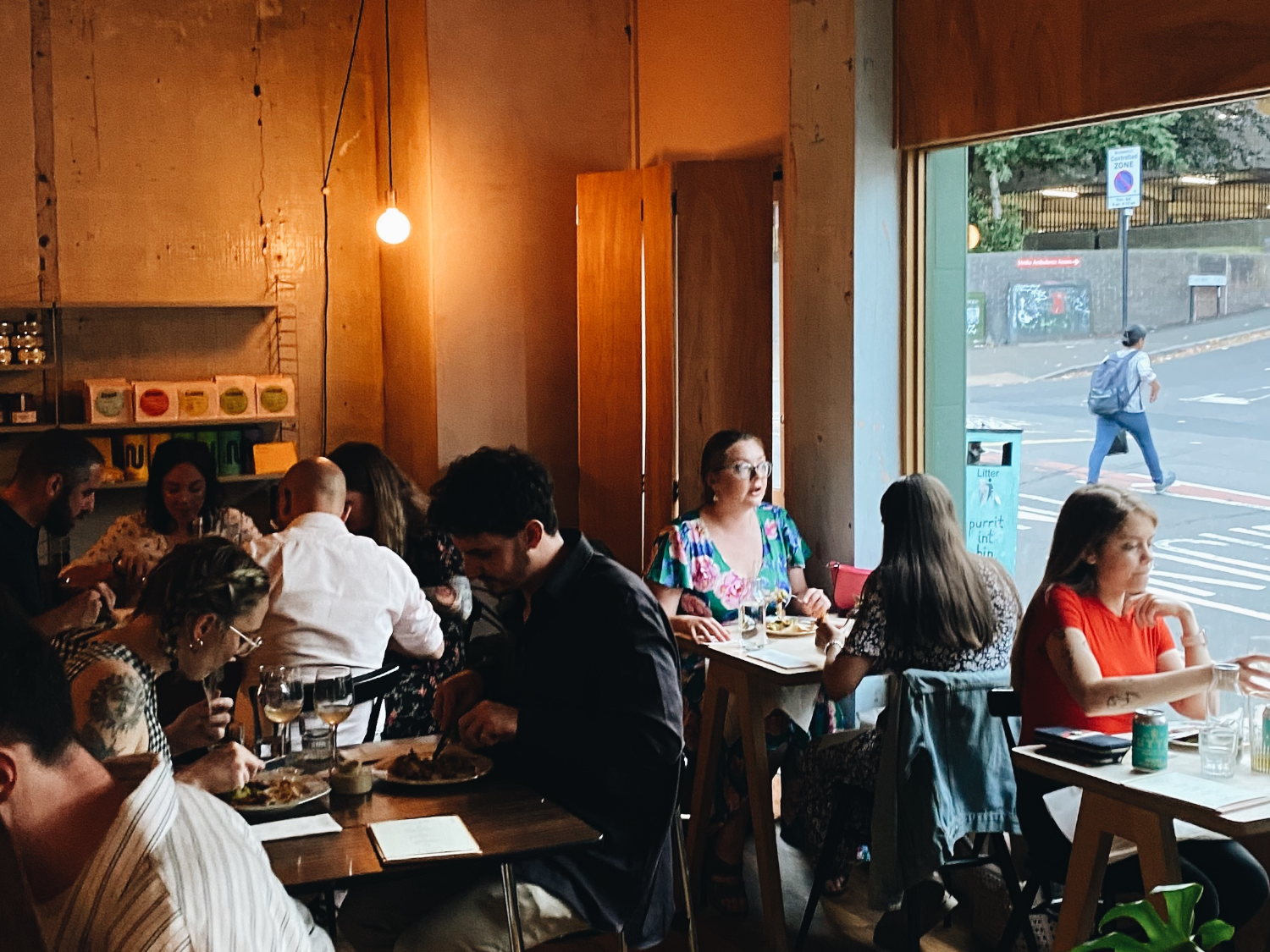 The interior of the coffee shop and restaurant Elm.