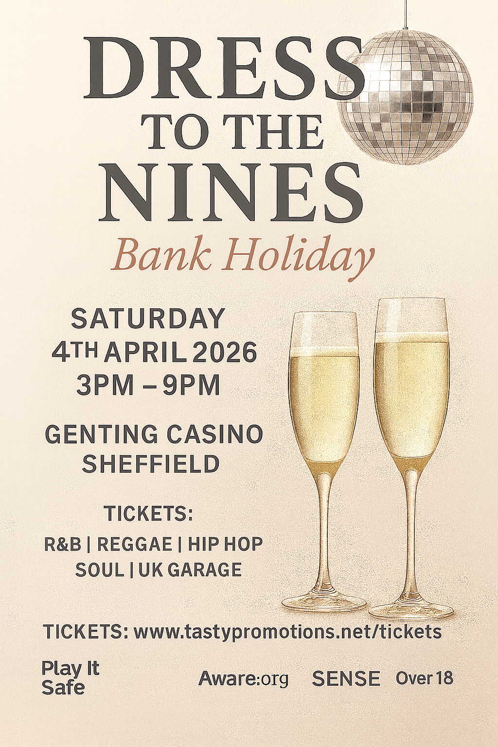 Poster for the event listing the date, times and venue.