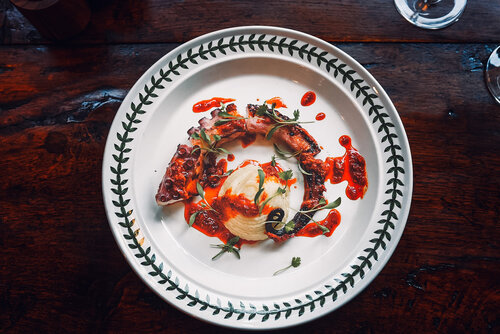 A plate of seafood at Native.
