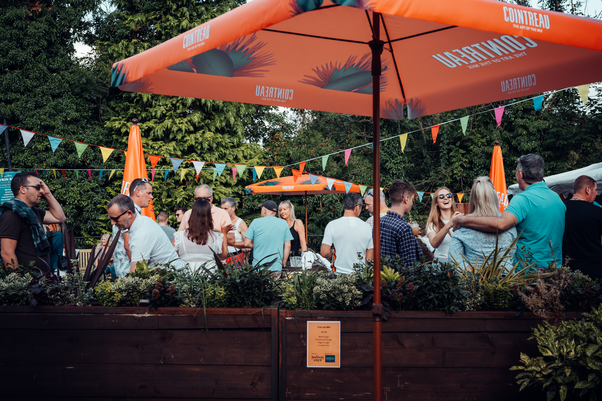Beer garden at The Blue Stoops.