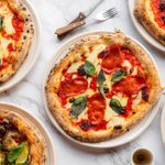 A selection of pizzas at Paesani 