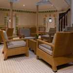 Tiled Turkish Bath style lounge area of the spa