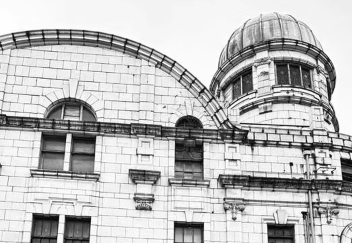 A black and white vintage photograph of the Abbeydale Ballroom.