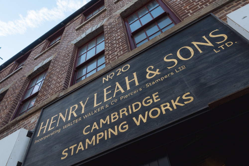 The sign above the entrance to Leah's Yard.