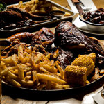 Food at Smoke BBQ.