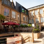 Cubana Tapas Bar as seen from Leopold Square.
