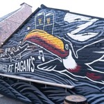 A mural in the beer garden at Fagan's.