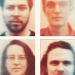Blurry headshots of four people.