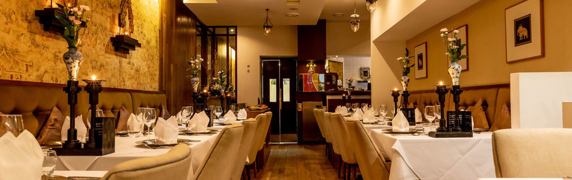 The sumptuous interior of the All Siam Thai Restaurant. 