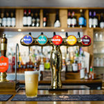 The bar at The Cricket Inn.