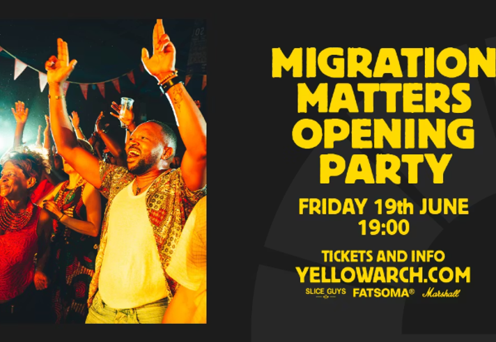 Promo image for the event, listing the details alongside an image of people dancing.