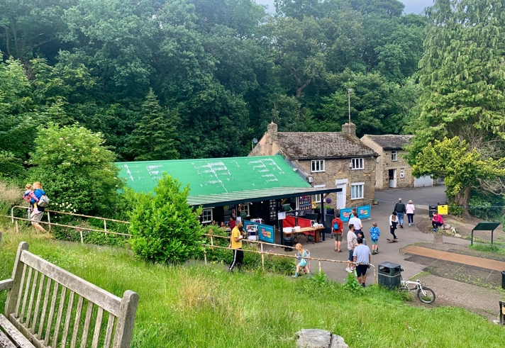 The exterior of the Forge Dam Cafe.