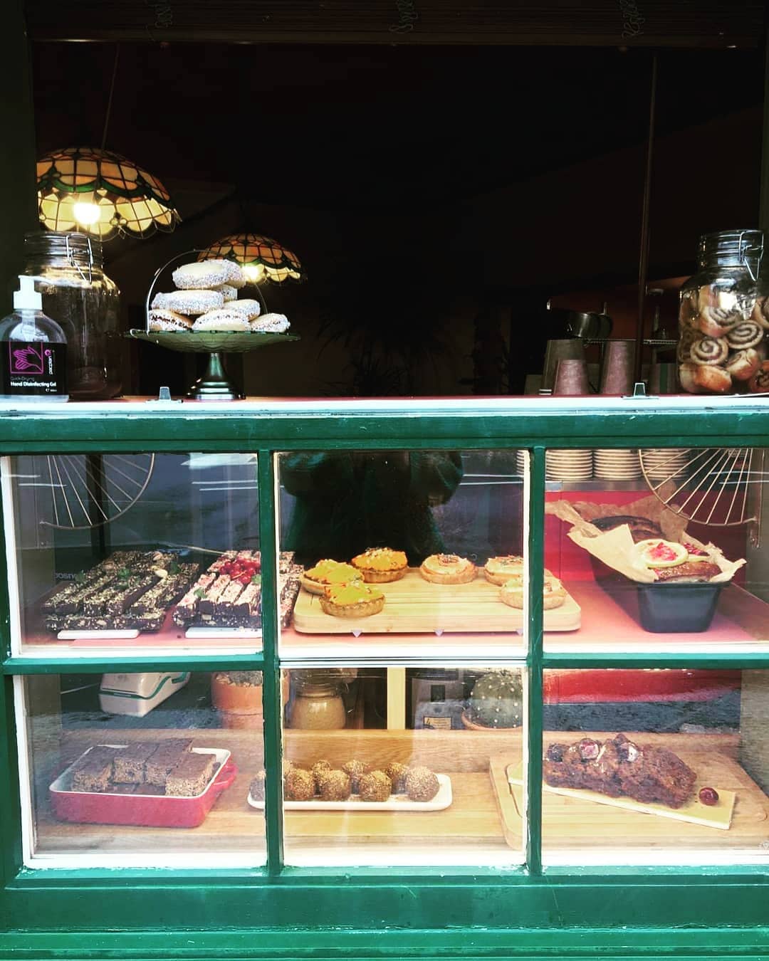 A counter stocked with backed goods at Kopi & Chai.
