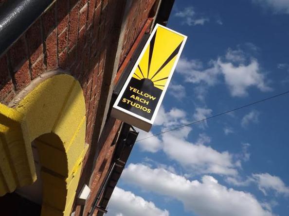 Exterior of Yellow Arch.