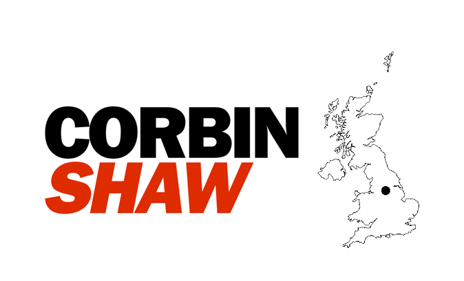 An outline of the UK with the words Corbin Shaw next to it.