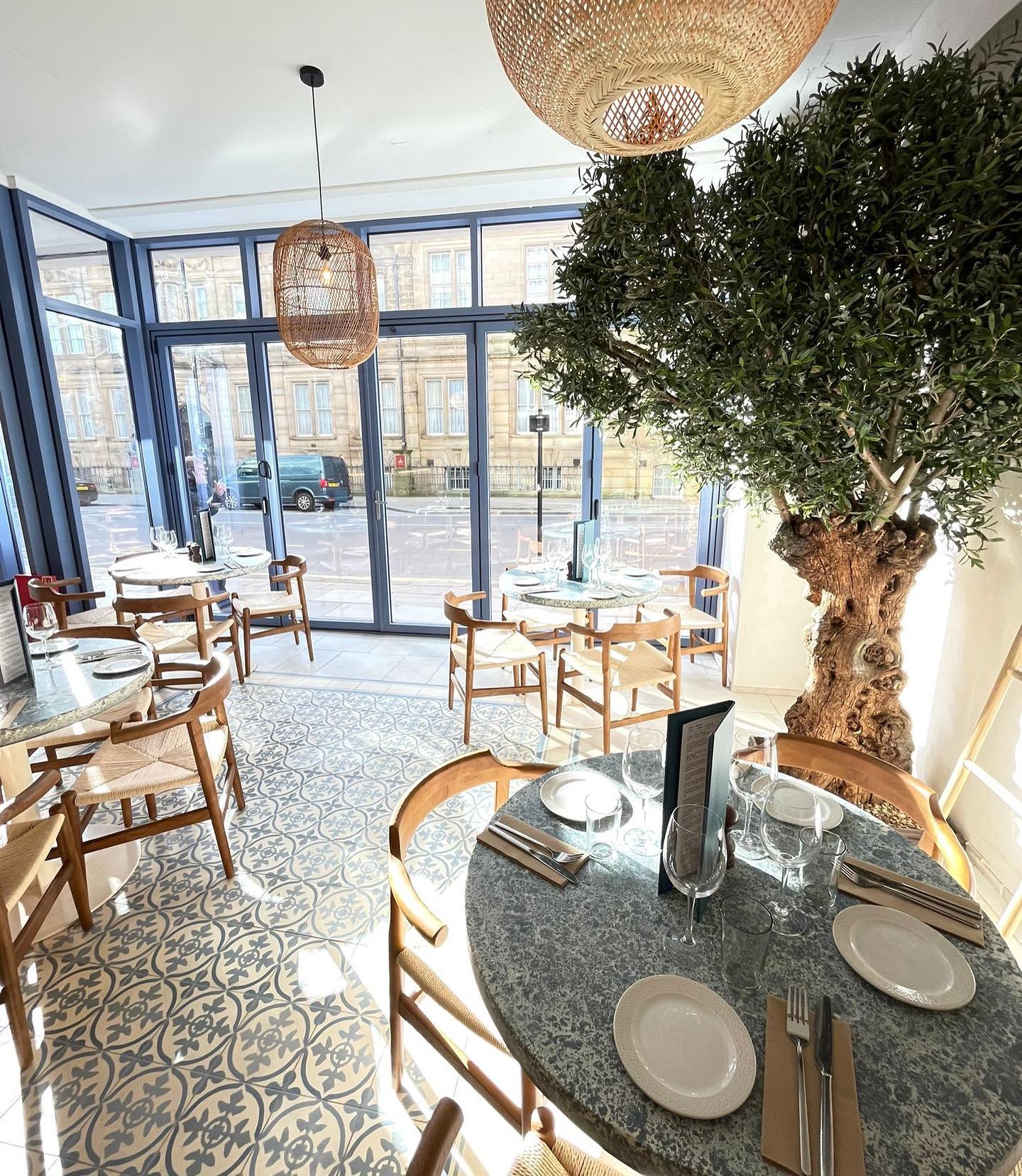 Tables and chairs at Grazie.