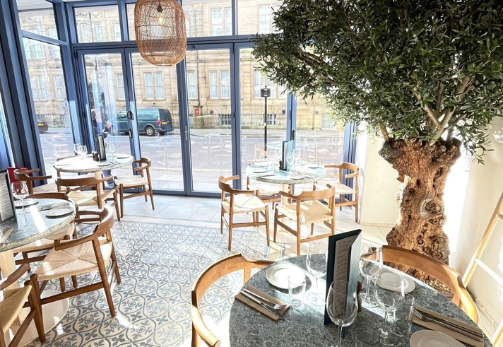 Tables and chairs at Grazie.