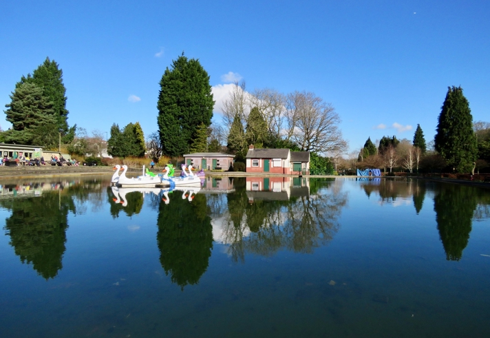 The boating pond at Millhouses Park.