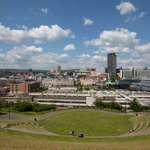A view of Sheffield viewed from South Street Park and amphitheatre 
