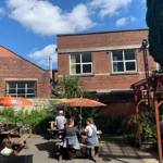 Beer garden at The Rutland Arms