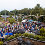 Crowds gathered at Eid Street in a previous year.