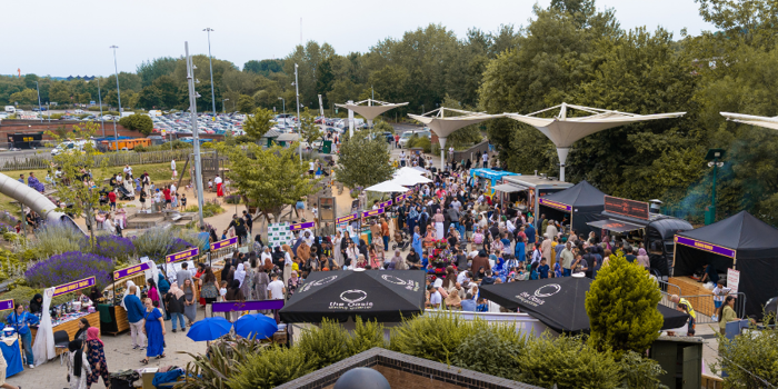 Crowds gathered at Eid Street in a previous year.