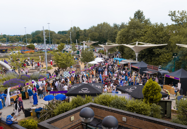 Crowds gathered at Eid Street in a previous year.