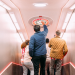 A group on the  Bramall Lane Stadium Tour.