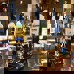 Two pints of beer on the bar at The Nags Head Inn.