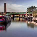 A view across the canal basin at Victoria Quays.