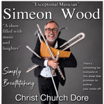 Poster for the event featuring a smiling person clutching an armful of various instruments.