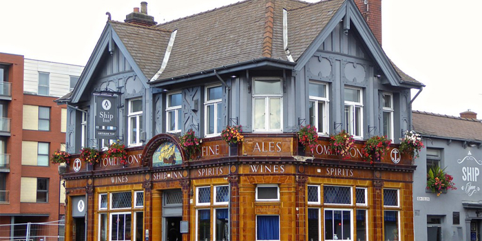 The exterior of the Ship Inn, which was built in 1833 and is  one of the oldest traditional pubs in Sheffield and stands at the gateway to Kelham island. 