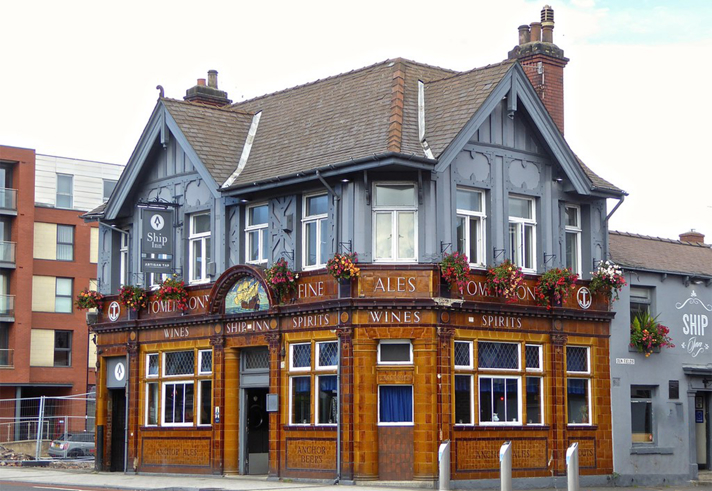 The exterior of the Ship Inn, which was built in 1833 and is  one of the oldest traditional pubs in Sheffield and stands at the gateway to Kelham island. 