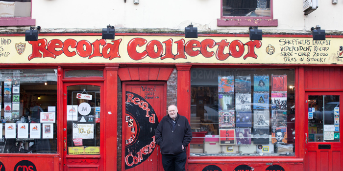 The exterior of Record Collector in Sheffield.