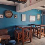 Inside the Dog & Partridge pub.