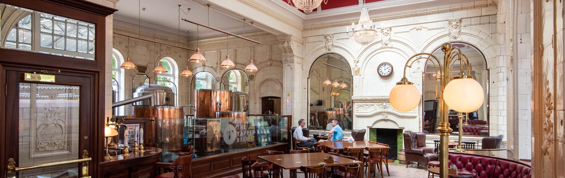 Inside The Sheffield Tap at the train station in Sheffield.