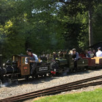 People enjoying a day out at the Abbeydale Miniature Railway.