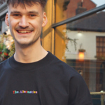 A man wearing clothing from Sheffield's The Alternative Store.