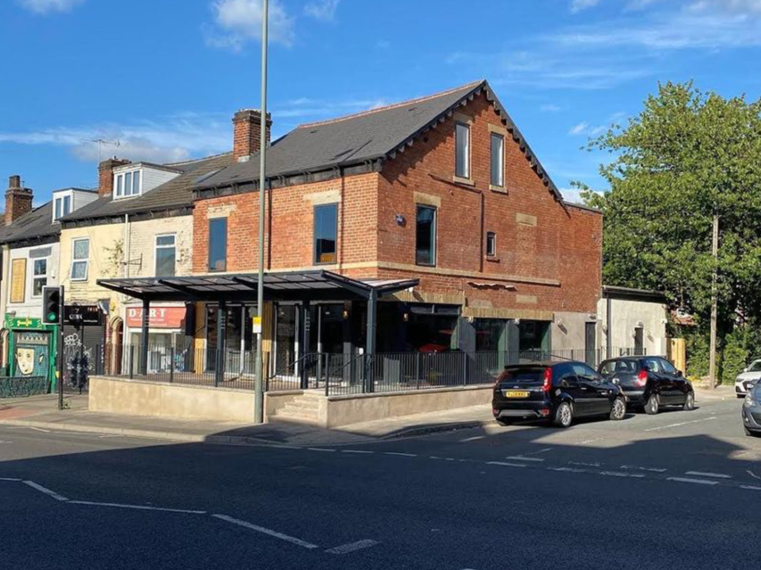 Exterior photo of the bar Over The Yardarm.