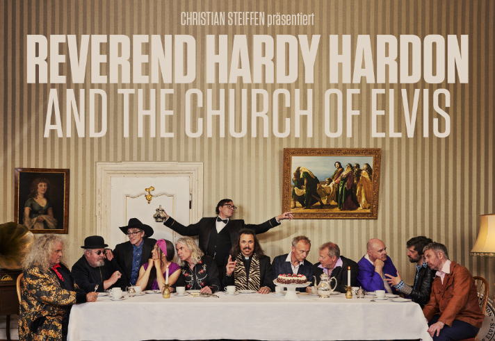 Poster for the Hardy Hardon and the Church of Elvis Band gig at Sidney and Matilda.