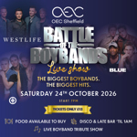 Boy band themed poster for the event.